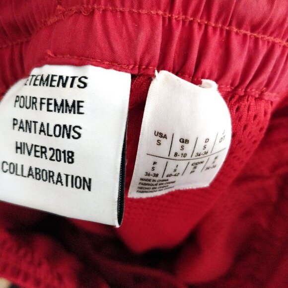 Vetements x Reebok Distressed Track Pants in Red S - Picture 10 of 12
